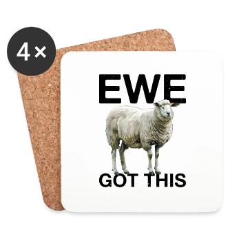 Ewe Got This - Coasters (set of 4) - white - Front