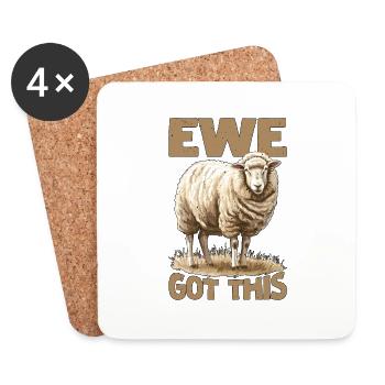 Ewe Got This 2 - Coasters (set of 4) - white - Front