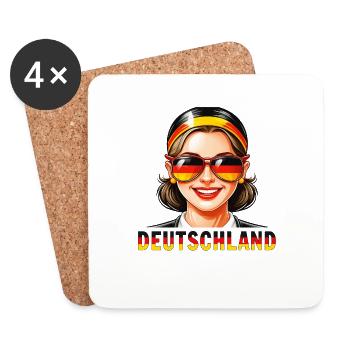 GERMANY WOMAN - Coasters (set of 4) - white - Front