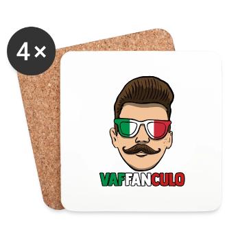 Italien Italiener Vaffanculo - Untersetzer (4er-Set) - Weiß - Vorne