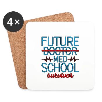 Future Med School Survivor 4 - Coasters (set of 4) - white - Front