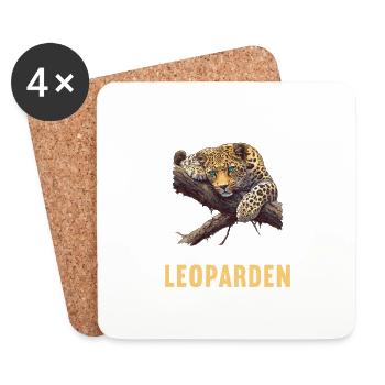 Leoparden Leopard - Coasters (set of 4) - white - Front