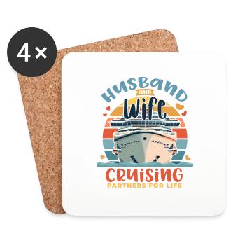 Mari Femme Partenaires de croisière pour la vie - Dessous de verre (lot de 4) - blanc - Devant