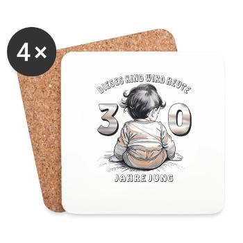 CHILD 30TH BIRTHDAY - Coasters (set of 4) - white - Front