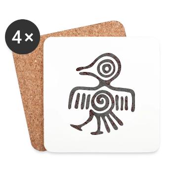 Maya Mexiko Azteken Mexikanischer Tribar Indianer Schädel Inka - Untersetzer (4er-Set) - Weiß - Vorne