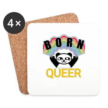 cute queer - Coasters (set of 4) - white - Front