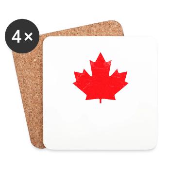 Fuckin'Eh Canadian Flag Maple Leaf Funny Canada - Untersetzer (4er-Set) - Weiß - Vorne