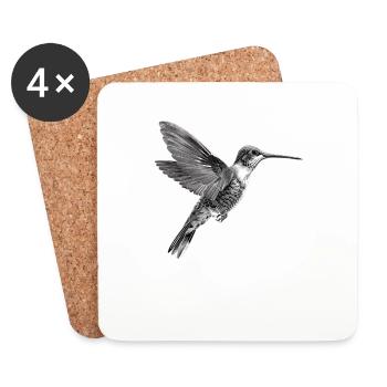 Hummingbird Kolibris Kolibri - Untersetzer (4er-Set) - Weiß - Vorne