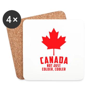 Canada Not just Colder Cooler - Canadian Maple - Untersetzer (4er-Set) - Weiß - Vorne