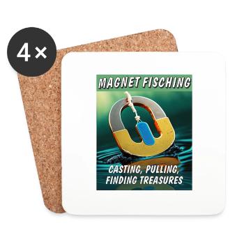 MAGNETFISCHING CASTING TIRANT - Dessous de verre (lot de 4) - blanc - Devant