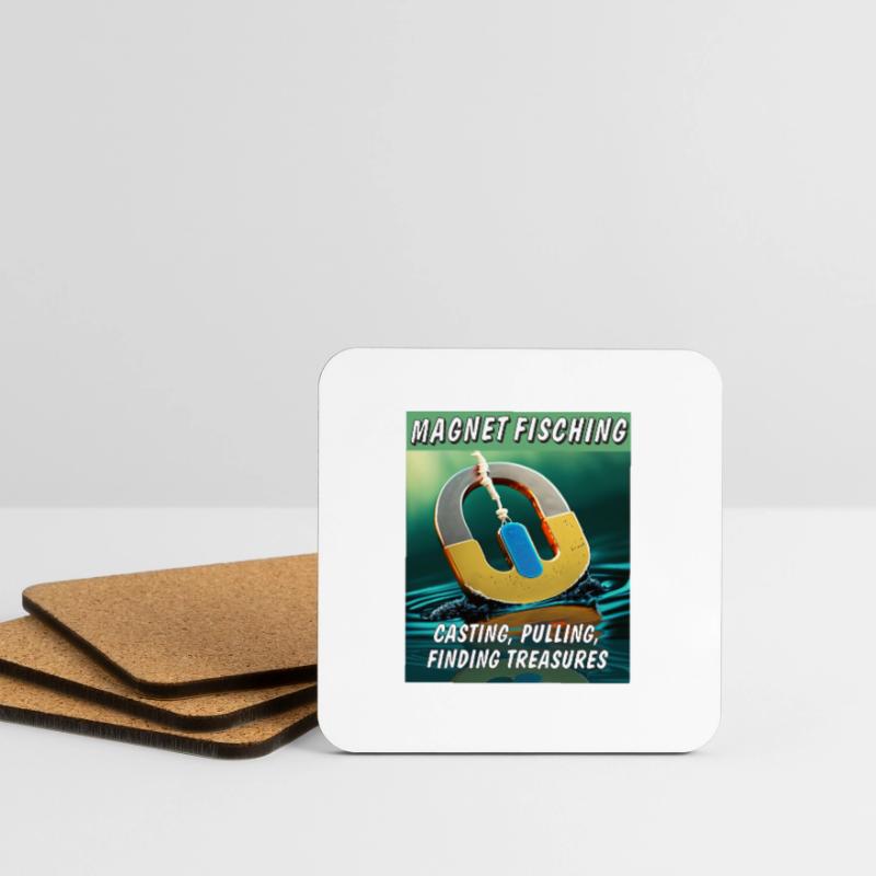 MAGNETFISCHING CASTING PULLING FINDING Coasters (set of 4)