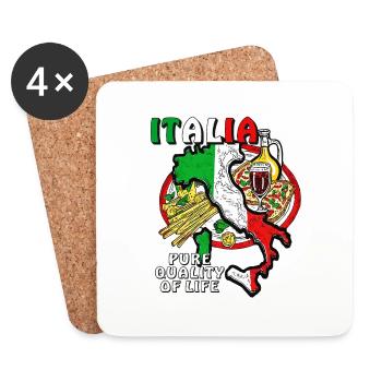 ITALIA PURE QUALITY OF LIFE - Coasters (set of 4) - white - Front