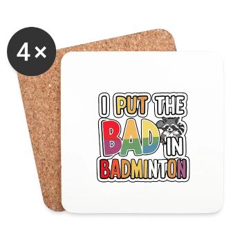 J’ai mis le mauvais au badminton 6 - Dessous de verre (lot de 4) - blanc - Devant