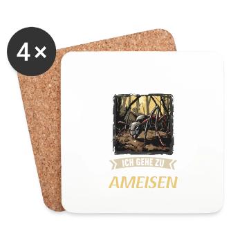 Ant Ameisen Ameise - Untersetzer (4er-Set) - Weiß - Vorne