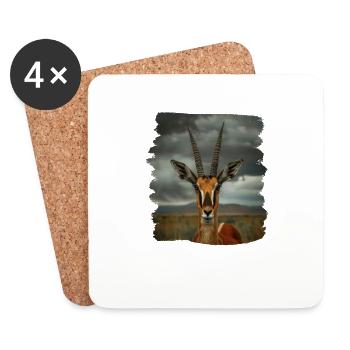 Antelope Antilopen Antilope - Untersetzer (4er-Set) - Weiß - Vorne