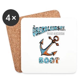 SHIP'S ANCHOR REMNANTS OF MY BOAT - Coasters (set of 4) - white - Front
