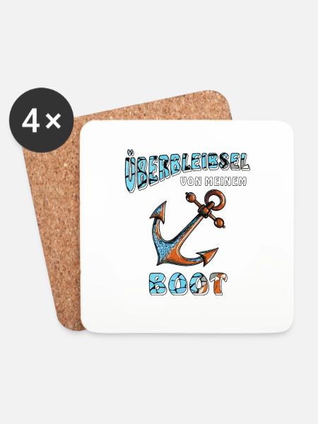SCHIFFANKER ÜBERBLEIBSEL VON MEINEM BOOT - Untersetzer (4er-Set) - Weiß