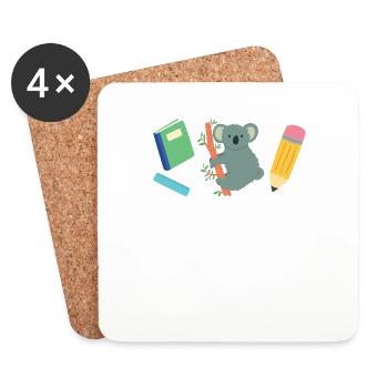 Koalafied Teacher Proud School Teacher Koala cute - Untersetzer (4er-Set) - Weiß - Vorne