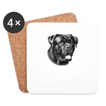 Vintage Cane Corso - Coasters (set of 4) - white - Front