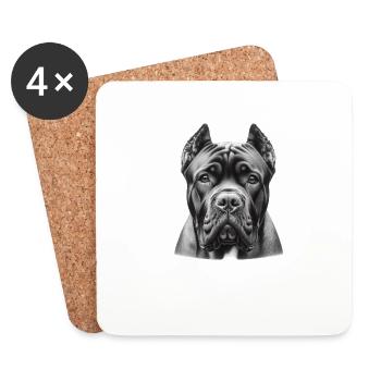 Braver Cane Corso - Untersetzer (4er-Set) - Weiß - Vorne