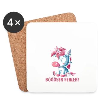 Denkst Ich Bin Klein, Lieb und Nett? Böser Fehler - Untersetzer (4er-Set) - Weiß - Vorne
