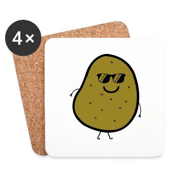 coole kartoffel - Untersetzer (4er-Set) - Weiß - Vorne