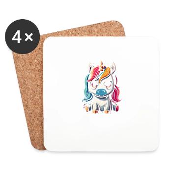 Avant de demander non - Dessous de verre (lot de 4) - blanc - Devant