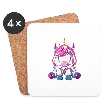 Ne me regarde pas sur ce ton - Dessous de verre (lot de 4) - blanc - Devant