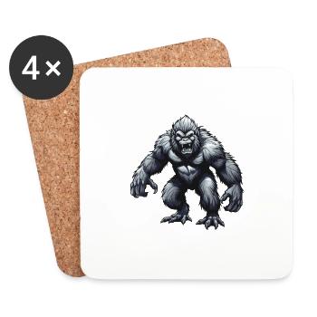 Gorilla - Coasters (set of 4) - white - Front