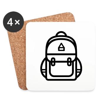 Backpack - Coasters (set of 4) - white - Front