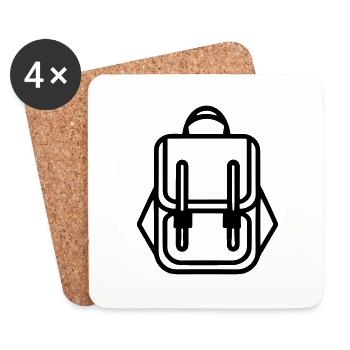 Backpack - Coasters (set of 4) - white - Front