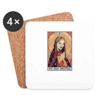 Carte de tarot La Grande Prêtresse La Grande Prêtresse - Dessous de verre (lot de 4) - blanc - Devant