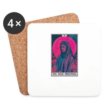 Carte de tarot La Grande Prêtresse La Grande Prêtresse - Dessous de verre (lot de 4) - blanc - Devant
