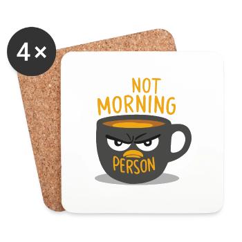 I'M NOT A MORNING PERSON - Coasters (set of 4) - white - Front