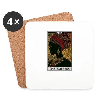 Tarotkarte The Empress Die Herrscherin - Untersetzer (4er-Set) - Weiß - Vorne