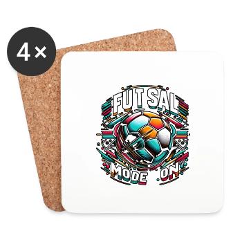 Mode Futsal sur 9 - Dessous de verre (lot de 4) - blanc - Devant