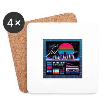 Future Retiree 8 - Coasters (set of 4) - white - Front