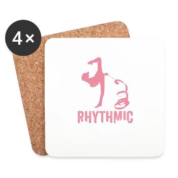 Rhythmische Sportgymnastik Turnen - Untersetzer (4er-Set) - Weiß - Vorne