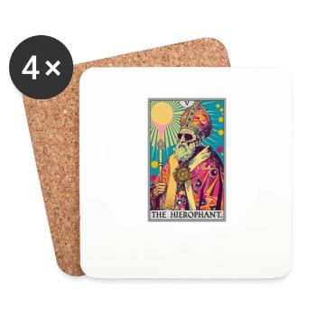 Carte de tarot Le Hiérophante Le Hiérophante - Dessous de verre (lot de 4) - blanc - Devant