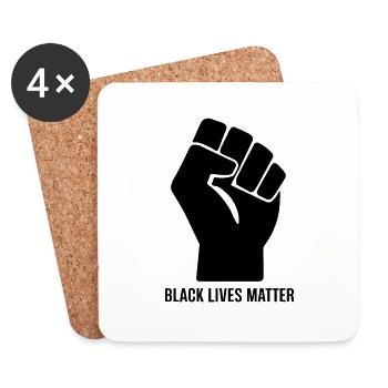 BLACK LIVES MATTER - Dessous de verre (lot de 4) - blanc - Devant