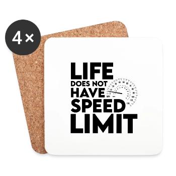 Life Does Not Have Speed Limit 2 - Untersetzer (4er-Set) - Weiß - Vorne