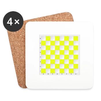 Portable Chess Board - Play Chess Instantly 3 - Coasters (set of 4) - white - Front