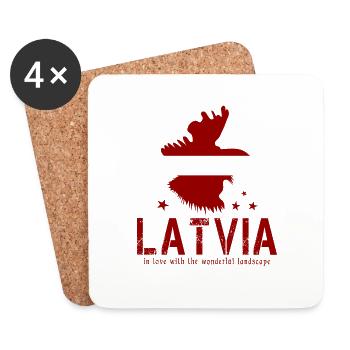 Latvia Lettland Letten lettisch - Untersetzer (4er-Set) - Weiß - Vorne