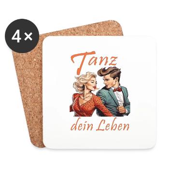 PAAR Tanz dein Leben - Untersetzer (4er-Set) - Weiß - Vorne