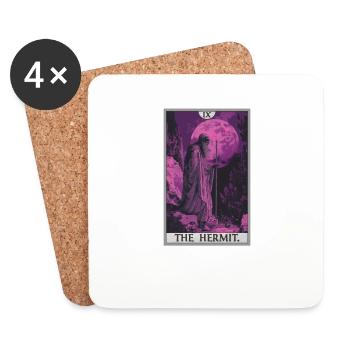 Tarotkarten Tarotkarte The Hermit Der Eremit - Untersetzer (4er-Set) - Weiß - Vorne