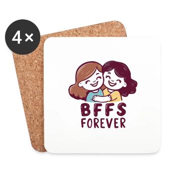 BFFS FOREVER - Coasters (set of 4) - white - Front