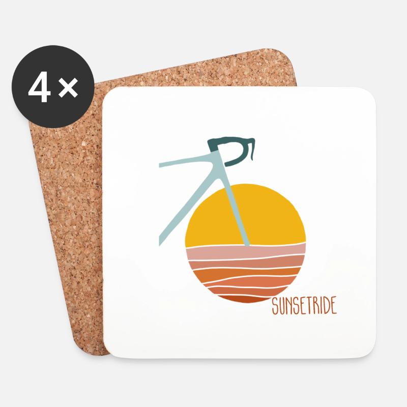 Sunsetride - Untersetzer (4er-Set) - Weiß