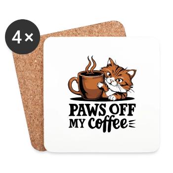 POTEN WEG VON MEINEM KAFFEE - Untersetzer (4er-Set) - Weiß - Vorne
