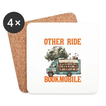 My Other Ride Is A Bookmobile 2 - Untersetzer (4er-Set) - Weiß - Vorne