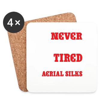 Never Too Tired For Aerial Silks 2 - Coasters (set of 4) - white - Front